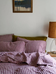 Piglet in Bed Gingham Linen Blend Bedding - thumbnail 2