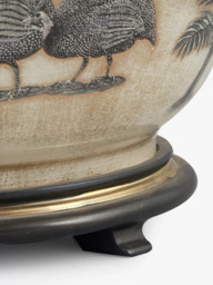 Jenny Worrall Guinea Fowl Glass Lamp Base, Large, Natural, H41.5cm - thumbnail 3