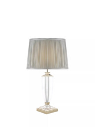 Laura Ashley Carson Crystal Table Lamp, Polished Nickel - thumbnail 2