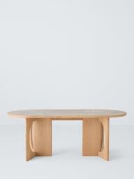 John Lewis Sculpt 6 Seater Ceramic Top Dining Table, Oak - thumbnail 3