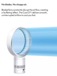 Dyson Cool CF1 Desk Fan, White/Silver - thumbnail 5