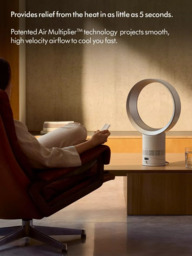 Dyson Cool CF1 Desk Fan, White/Silver - thumbnail 3