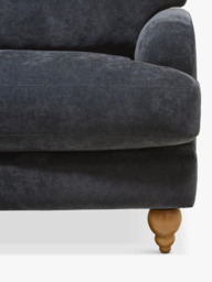 John Lewis Clover Armchair, Dark Wood, Chunky Chenille Charcoal - thumbnail 5