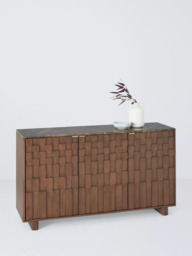 John Lewis Check Marble Top 3 Door Sideboard, Dark Brown - thumbnail 5