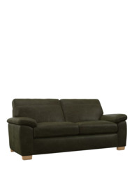 John Lewis Camden Large 3 Seater Leather Sofa, Light Leg
