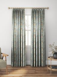 William Morris At Home Woodland Weeds Made to Measure Curtains or Roman Blind, Bluebird - thumbnail 5