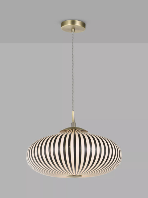 John Lewis Okapi Pendant Ceiling Light, Black/White - image 1