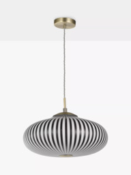 John Lewis Okapi Pendant Ceiling Light, Black/White - thumbnail 3