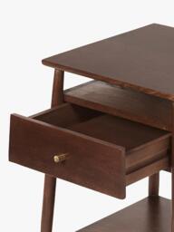 Swoon Auburn 1 Drawer Bedside Table, Light Brown - thumbnail 3