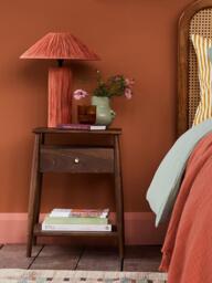 Swoon Auburn 1 Drawer Bedside Table, Light Brown - thumbnail 2