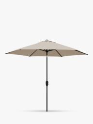 KETTLER Aluminium Wind-Up Round Parasol, 2.5m - thumbnail 1