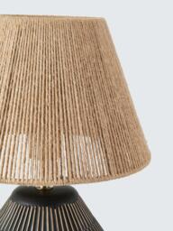John Lewis Linear Ceramic Table Lamp, Charcoal - thumbnail 4