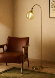 John Lewis Cartmel Textured Glass Floor Lamp - thumbnail 2