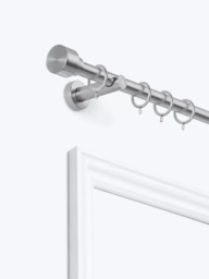 John Lewis Extendable Metal Curtain Pole Kit with Stud Finial, Dia.28mm