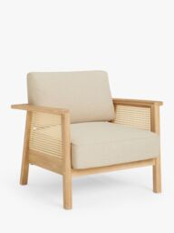 John Lewis Rattan Garden Lounge Chair, FSC-Certified (Acacia Wood), Natural - thumbnail 1