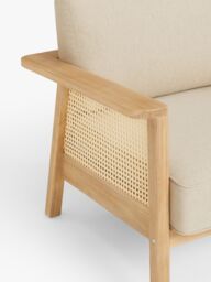 John Lewis Rattan Garden Lounge Chair, FSC-Certified (Acacia Wood), Natural - thumbnail 4