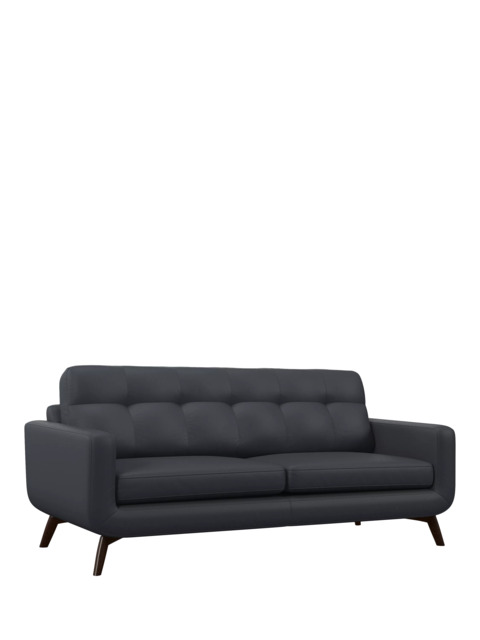 John Lewis Barbican Grand 4 Seater Leather Sofa, Dark Leg - image 1