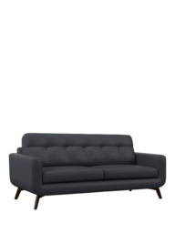 John Lewis Barbican Grand 4 Seater Leather Sofa, Dark Leg - thumbnail 1