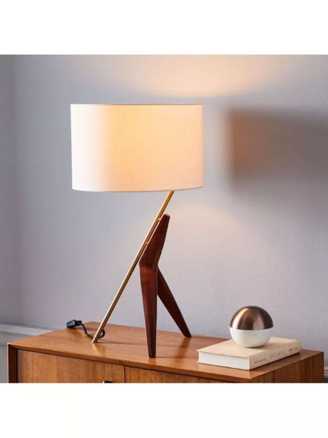west elm Caldas Wood Table Lamp, Light Brown - image 1