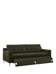 John Lewis Draper II Motion Large 3 Seater Leather Sofa, Metal Leg