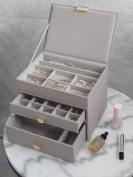 Stackers Faux Leather Classic Jewellery Box 2-Drawer Set - thumbnail 2