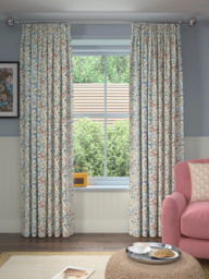 John Lewis Clover Print Pair Blackout/Thermal Lined Pencil Pleat Curtains, Multi - thumbnail 3