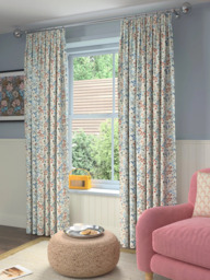 John Lewis Clover Print Pair Blackout/Thermal Lined Pencil Pleat Curtains, Multi - thumbnail 4