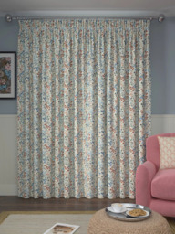 John Lewis Clover Print Pair Blackout/Thermal Lined Pencil Pleat Curtains, Multi - thumbnail 5