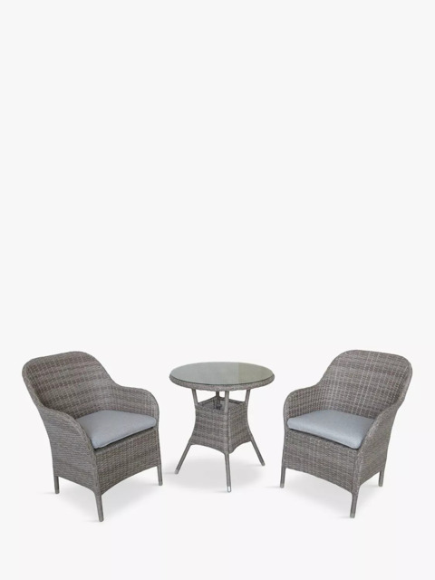 LG Outdoor Monte Carlo 2-Seater Round Garden Bistro Table & Chairs Set - image 1