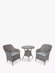 LG Outdoor Monte Carlo 2-Seater Round Garden Bistro Table & Chairs Set - thumbnail 1