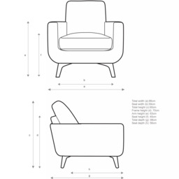 John Lewis Barbican Armchair, Light Leg - thumbnail 2