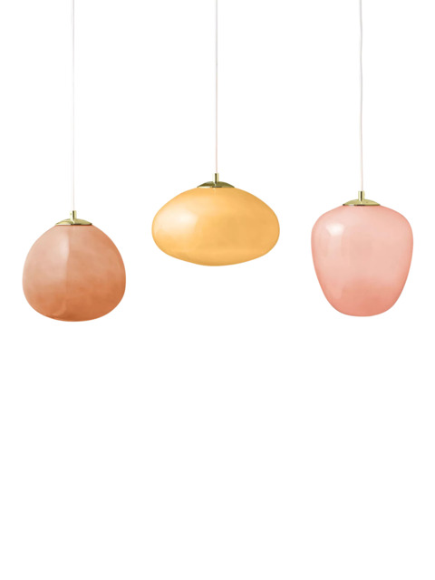MADE Adrienne Diner Triple Pendant Ceiling Light, Pink - image 1