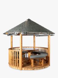 Breeze House Savannah Signature Slate Effect Tile Roof Circular Gazebo, FSC-Certified (Scandinavian Redwood) - thumbnail 3
