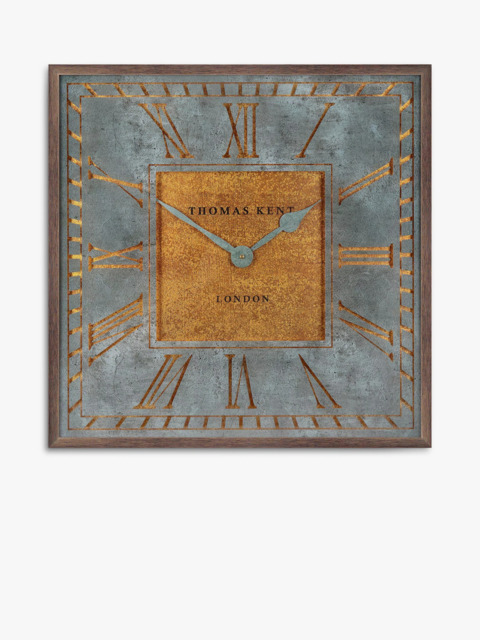 Thomas Kent Florentine Square Roman Numeral Analogue Wall Clock, 60cm, Grey - image 1
