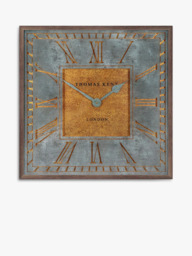 Thomas Kent Florentine Square Roman Numeral Analogue Wall Clock, 60cm, Grey - thumbnail 1