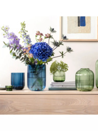 Villeroy & Boch Fleur Glass Vase, H15cm, Bleu - thumbnail 3
