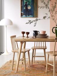 Swoon Ollie Dining Chair, Natural Oak Stain, Set of 2 - thumbnail 2