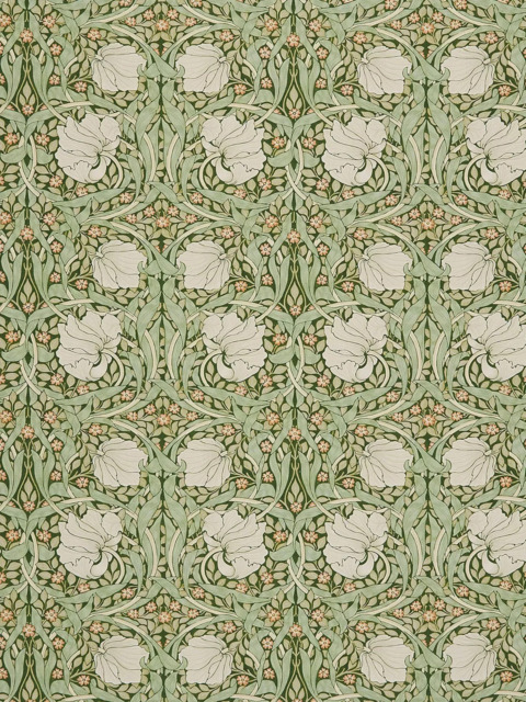 William Morris At Home Pimpernel Velvet Made to Measure Curtains or Roman Blind, Nettle - image 1