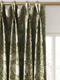 William Morris At Home Pimpernel Velvet Made to Measure Curtains or Roman Blind, Nettle - thumbnail 4