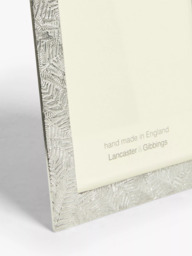 Lancaster and Gibbings Fern Leaf Pewter Photo Frame, Silver - thumbnail 2