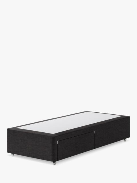 Hypnos Non-Sprung Upholstered 2 Drawer Divan Base, Single - image 1