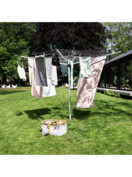 Brabantia Topspinner Rotary Clothes Outdoor Airer Washing Line with Ground Spike and Cover, 50m, Metallic Grey - thumbnail 3