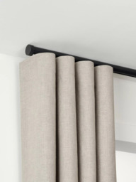 John Lewis Made to Order Select Curl Gliding Curtain Pole with Stud Finial, Ceiling Fix, Dia.30mm - thumbnail 1