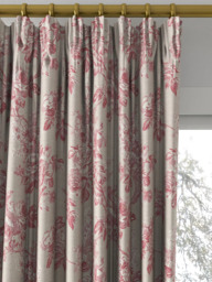 Sanderson Sorilla Damask Made to Measure Curtains or Roman Blind, Rose/Linen - thumbnail 2