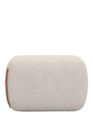 Cozmo Cozy Pouffe, Cream Fleece Brick Piping - thumbnail 3