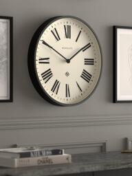 Newgate Clocks No2 Roman Numeral Wall Clock, Black - thumbnail 4