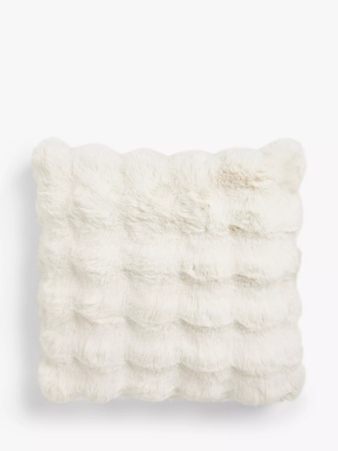 John Lewis Wave Faux Fur Cushion - image 1