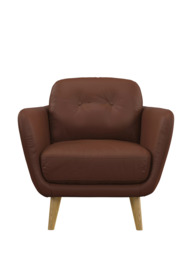 John Lewis Arlo Leather Armchair, Light Leg - thumbnail 5