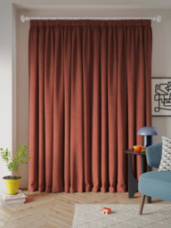 John Lewis Textured Weave Ultra Thermal Lined Pencil Pleat Door Curtain - thumbnail 3