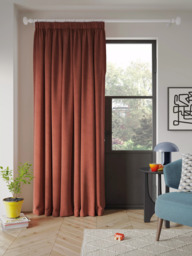 John Lewis Textured Weave Ultra Thermal Lined Pencil Pleat Door Curtain - thumbnail 1